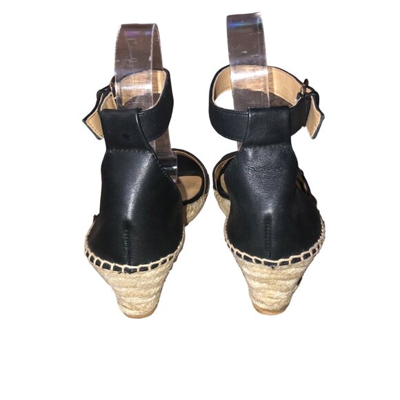 Talbots Espadrilles Womens 6.5 Used Black Leather - Picture 4 of 16